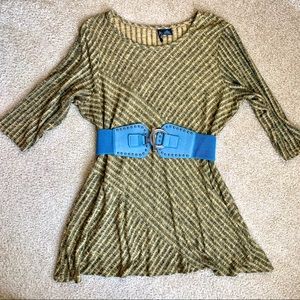 Soft & Stretchy Striped Tunic AND Belt Set